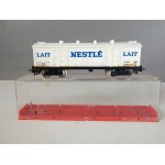JOUEF WAGON COUVERT A BOGIES LAIT NESTLE SNCF EN BOITE CRISTAL