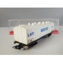 JOUEF WAGON COUVERT A BOGIES LAIT NESTLE SNCF EN BOITE CRISTAL