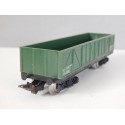 JOUEF UN WAGON TOMBEREAU TP A BOGIE VERT BOGIES NOIR HO SANS BOITE