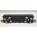JOUEF UN WAGON TOMBEREAU TP A BOGIE VERT BOGIES NOIR HO SANS BOITE