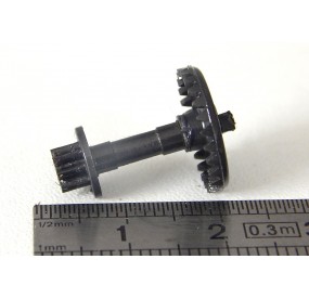 R 7405 UN AXE DE RENVOIE 20 mm PIGNON 10 DENTS COURONNE ET CIRCLIP JOUEF HO