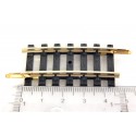 R 4874 - 2 RAILS COURBE R 385 - 7 TRAVERSES RAILS EN MAILLECHORT - HO