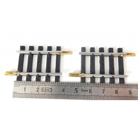 4756 DEUX RAILS DROIT 1/6 - 5 TRAVERSES 37 mm NEUF JOUEF - HO