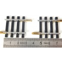 Réf 4758 DEUX RAILS DROIT ACIER 1/8 QUATRE 4 TRAVERS 29,5 mm JOUEF - HO