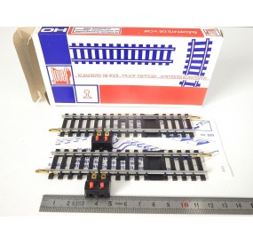 REF 4852 JOUEF 2 RAILS DROITS 1 COUPURE PLUS PRISE D'ALIMENTATION BOITE BBR HO