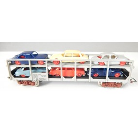 JOUEF WAGON STVA GRIS + 6 VOITURES JOUEF HO EN BON ETAT HO SANS BOITE N°3