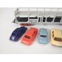 JOUEF WAGON STVA GRIS + 6 VOITURES JOUEF HO EN BON ETAT HO SANS BOITE N°3