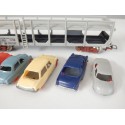 JOUEF WAGON STVA GRIS + 6 VOITURES JOUEF HO EN BON ETAT HO SANS BOITE N°3