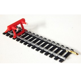 4369 JOUEF UN BUTOIR ANCIEN MODEL ROUGE RAILS ACIER HO