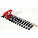 ref 4369 JOUEF UN BUTOIR ANCIEN MODEL ROUGE RAILS ACIER HO