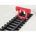 4369 JOUEF UN BUTOIR ANCIEN MODEL ROUGE RAILS ACIER HO