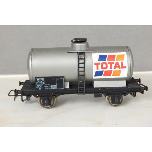 JOUEF WAGON CITERNE GRIS TOTAL ECHELLE METAL JOUEF HO SANS BOITE