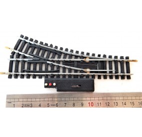 JOUEF 4184 UN AIGUILLAGE ELECTRIQUE A BORNIER DERIVE DROITE RAILS ACIER - HO