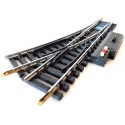 JOUEF 4184 UN AIGUILLAGE ELECTRIQUE A BORNIER DERIVE DROITE RAILS ACIER - HO