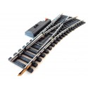 JOUEF 4184 UN AIGUILLAGE ELECTRIQUE A BORNIER DERIVE DROITE RAILS ACIER - HO