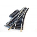 JOUEF 4085 UN AIGUILLAGE MANUEL R 385 RAILS ACIER DERIVE GAUCHE - HO