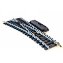 JOUEF 4085 UN AIGUILLAGE MANUEL R 385 RAILS ACIER DERIVE GAUCHE - HO