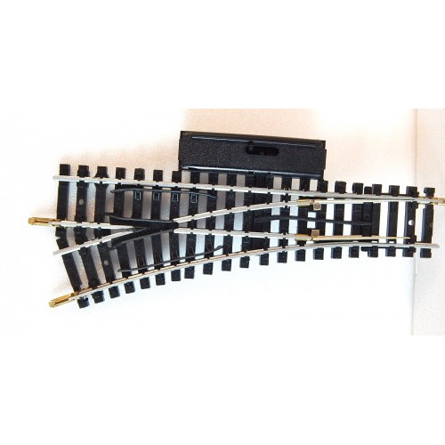 JOUEF 4085 UN AIGUILLAGE MANUEL R 385 RAILS ACIER DERIVE GAUCHE - HO