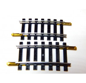 R 4874 2 RAILS COURBE R 385 - 7 TRAVERSES RAILS ACIER HO