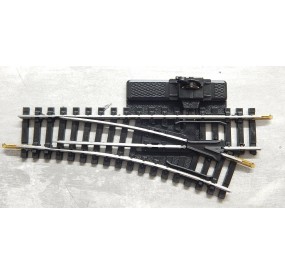 JOUEF AIGUILLAGE ANCIEN RAILS ACIER MANUEL A LEVIER DERIVE DROITE R 325 - HO