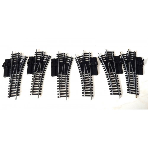 JOUEF LOT DE 6 AIGUILLAGES R 325 MANUEL COMMANDE A LEVIER - HO