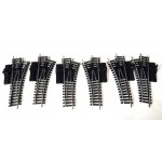 JOUEF LOT DE 6 AIGUILLAGES R 325 MANUEL COMMANDE A LEVIER - HO