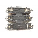 Réf 704 OU 7140 HORNBY LOT DE 3 WAGONS COUVERT A ESSIEUX HO