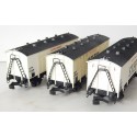 HORNBY LOTS DE 3 WAGONS COUVERT A ESSIEUX STEF FRIGORIFIQUE HO