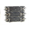 HORNBY LOTS DE 3 WAGONS COUVERT A ESSIEUX STEF FRIGORIFIQUE HO