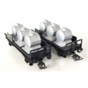 HORNBY LOT DE 2 WAGONS A ESSIEUX 3 CITERNES KUHLMANN HO