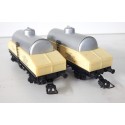 HORNBY LOT DE 2 WAGONS A ESSIEUX TRANSPORT DE LAITS SNCF HO SANS BOITE