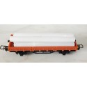HORNBY WAGON PLAT A ESSIEUX TRANSPORT DE TUBES HO SANS BOITE