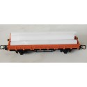 HORNBY WAGON PLAT A ESSIEUX TRANSPORT DE TUBES HO SANS BOITE