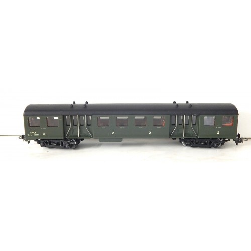 HORNBY VOITURE MODERNISEE BANLIEUE 2 CL Bmy 12514 SNCF SANS BOITE VERTE HO