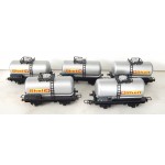 Réf 18161 LOT DE 5 WAGON CITERNE SHELL A ESSIEUX HORNBY SANS BOITE HO