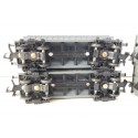 Réf 18162 LOT DE 4 WAGONS TREMIE A BOGIES HORNBY AVEC CHARGEMENT HO