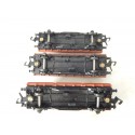 Réf 18164 LOT DE 3 WAGONS PLAT A ESSIEUX HORNBY AVEC CHARGEMENTS CHARBONS HO