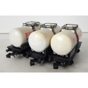 Réf 18167 LOT DE 3 WAGONS CITERNES PRIMAGAZ + ESSO A ESSIEUX HORNBY SANS BOITE HO