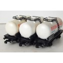 Réf 18167 LOT DE 3 WAGONS CITERNES PRIMAGAZ + ESSO A ESSIEUX HORNBY SANS BOITE HO