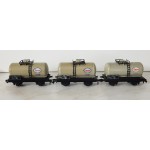 Réf 18168 LOT DE 3 WAGONS CITERNES GRISES ESSO A ESSIEUX HORNBY SANS BOITE HO