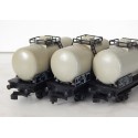 Réf 18168 LOT DE 3 WAGONS CITERNES GRISES ESSO A ESSIEUX HORNBY SANS BOITE HO