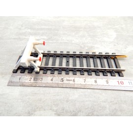 UN RAIL BUTOIR JOUEF ANCIEN MODEL BLANC RAILS ACIER HO