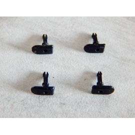 4 TAMPONS D'ORIGINE NOIR POUR LOCOMOTIVE JOUEF - HO