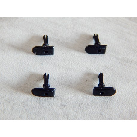 4 TAMPONS D'ORIGINE NOIR POUR LOCOMOTIVE JOUEF - HO