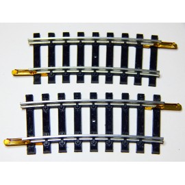 4704 DEUX RAILS NEUF COURBE 1/4 - R 325 - 9 TRAVERSSES JOUEF - HO