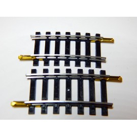 4874 DEUX RAILS NEUF COURBE 1/4 - R 385 - 7 TRAVERSSES JOUEF - HO