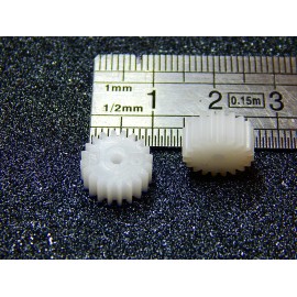 2 PIGNONS 20 DENTS AXE 2 MM