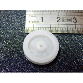1 POULIE DIAMETRE INTERIEUR 16,6mm DIAMETRE EXTERIEUR 19,5mm AXE 2 MM