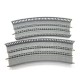 R 6637 LOT DE DEUX PLAQUES COURBE AVEC RAILS DE PONT JOUEF HO