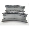 R 6638 LOT DE DEUX PLAQUE COURBE SANS RAILS DE PONT JOUEF HO